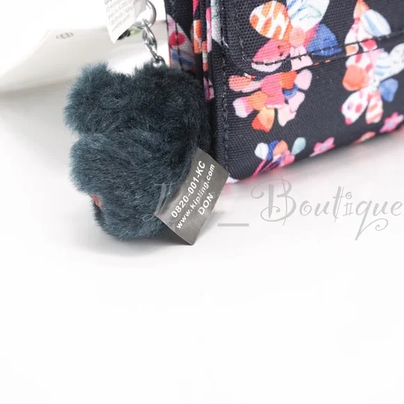 NWT Kipling AC3739 PIXI Snap Medium Trifold Wallet Nylon Festival Blossom Multi - Picture 12 of 13